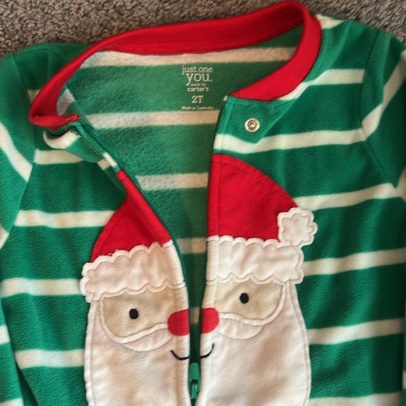 Simple Joys by Carter's Santa Fleece Sleeper with Footies 2T - Picture 3 of 6